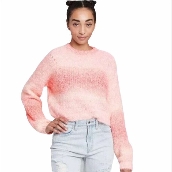 wild fable Sweaters - NEW Wild Fable Dip Dye Eyelash Sweater Pink Medium